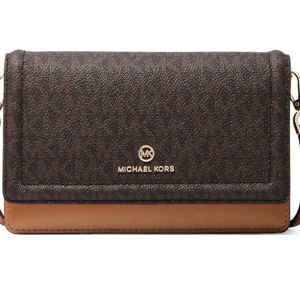 Michael Kors Small Jet set Charm Leather crossbody phone case